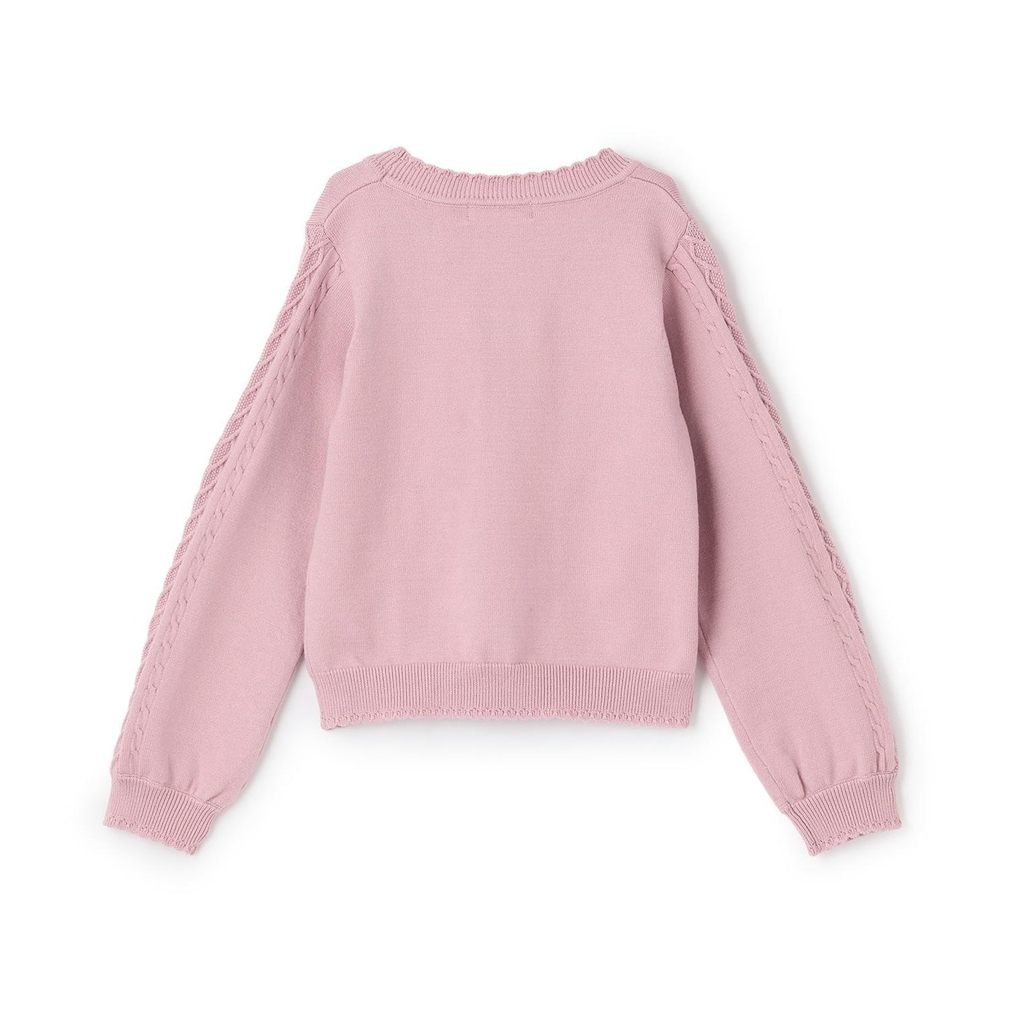 毛絨貓圖案針織套頭衫