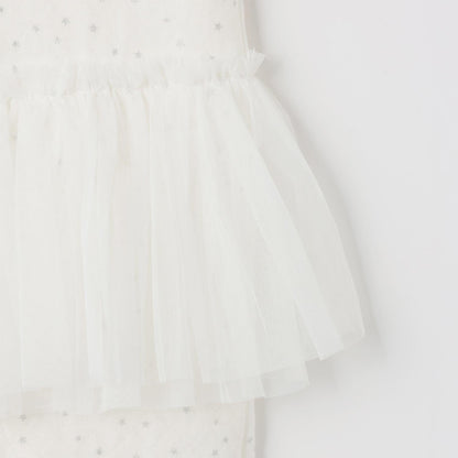 星塵絎縫網紗連體衣