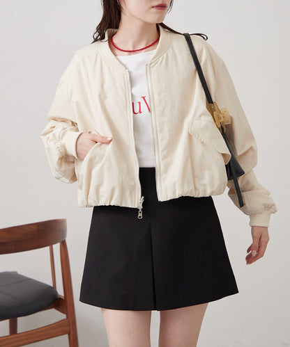 緞面短款夾克