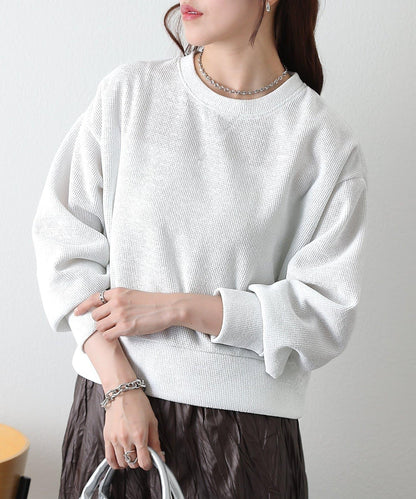 亮片紗線圓領套頭衫