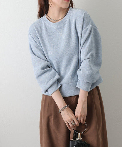 亮片紗線圓領套頭衫