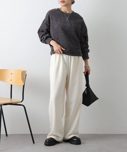 亮片紗線圓領套頭衫