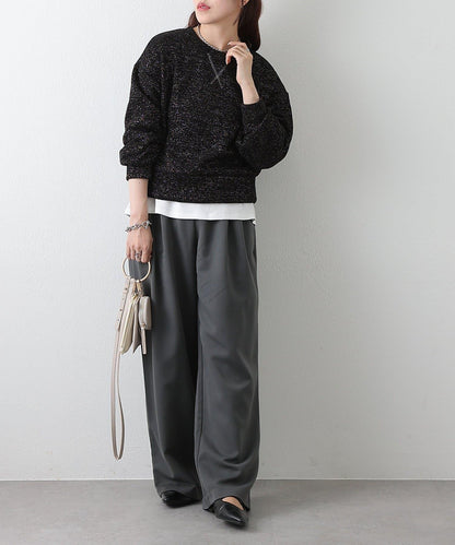 亮片紗線圓領套頭衫