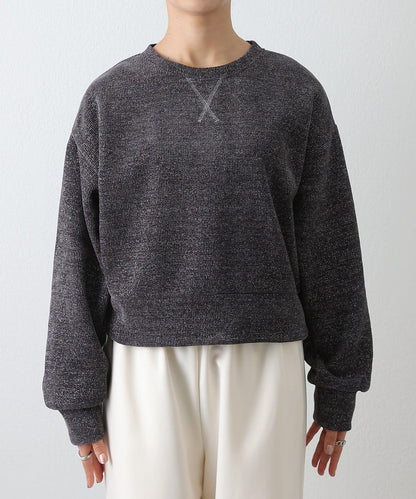 亮片紗線圓領套頭衫