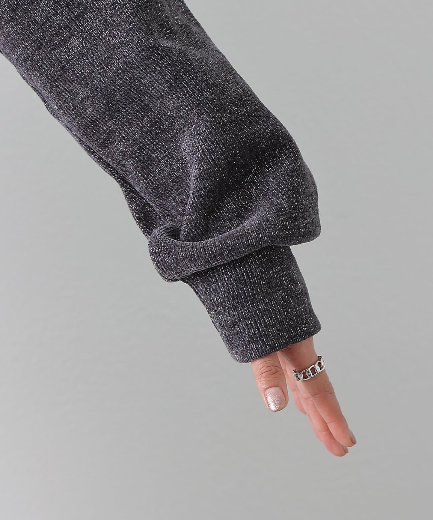 亮片紗線圓領套頭衫