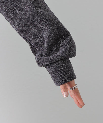 亮片紗線圓領套頭衫