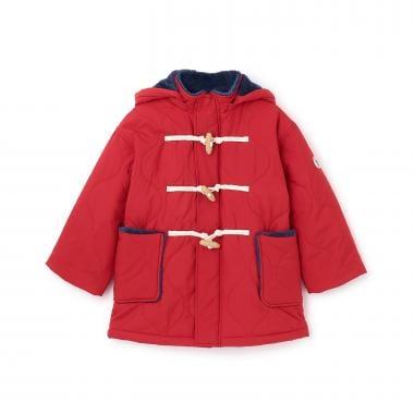 菱格絎縫牛角扣大衣