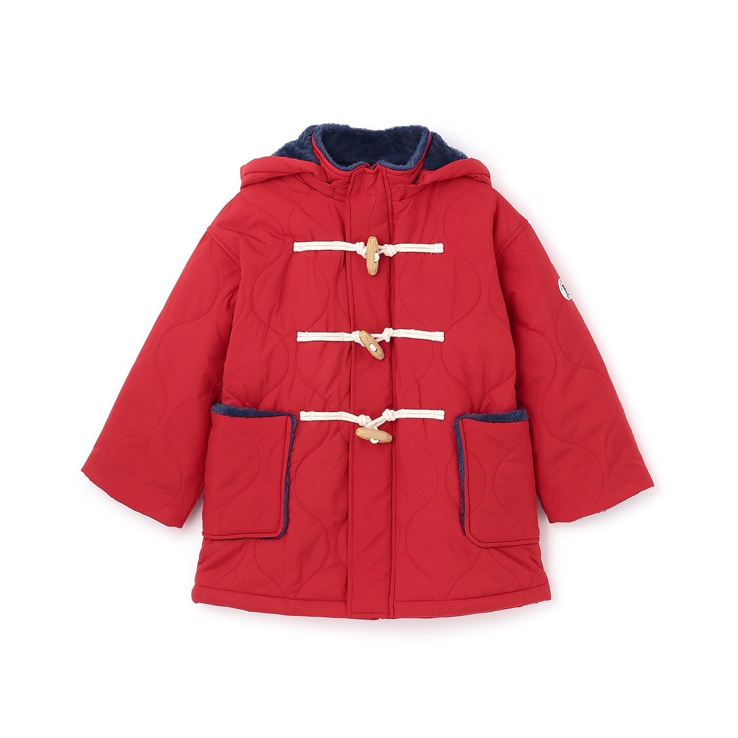 菱格絎縫牛角扣大衣