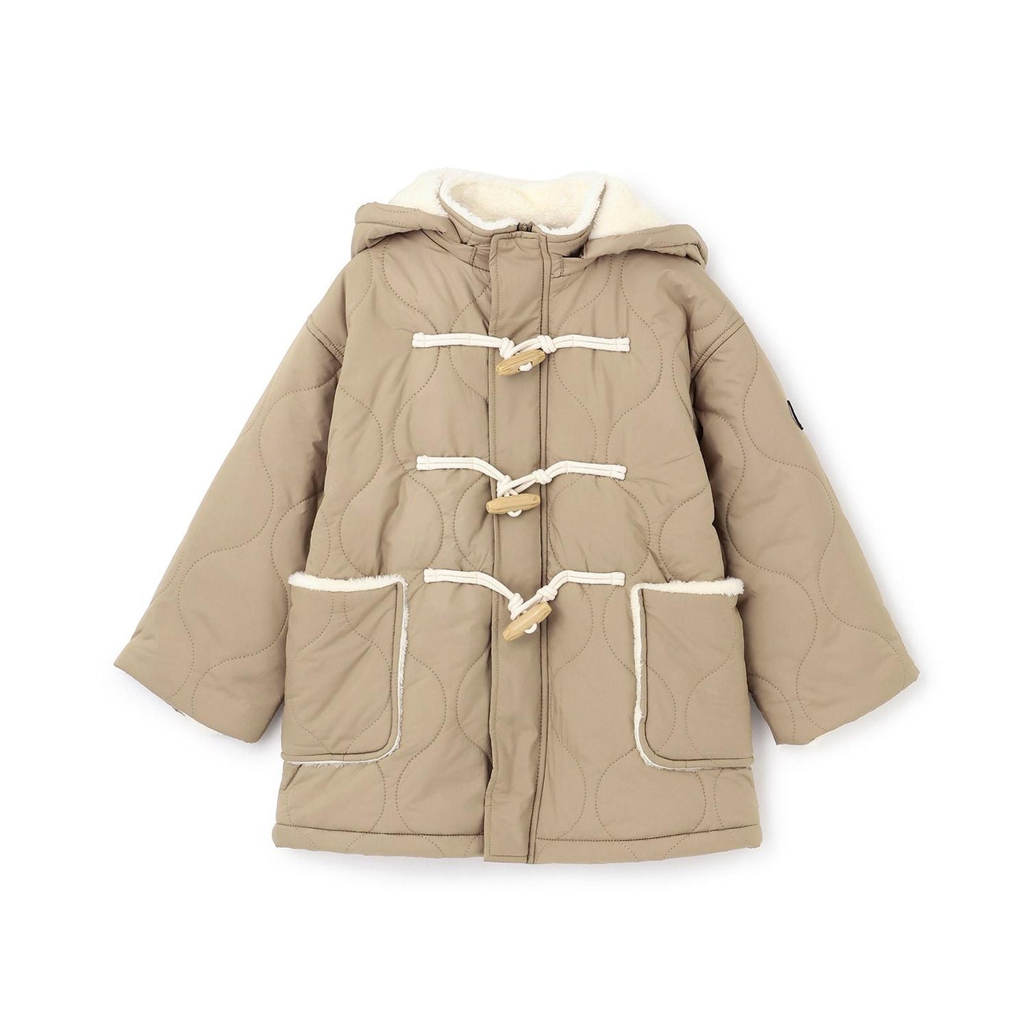 菱格絎縫牛角扣大衣