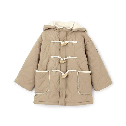 菱格絎縫牛角扣大衣