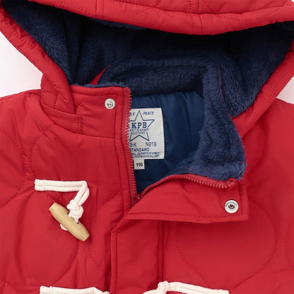 菱格絎縫牛角扣大衣