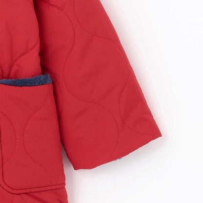 菱格絎縫牛角扣大衣