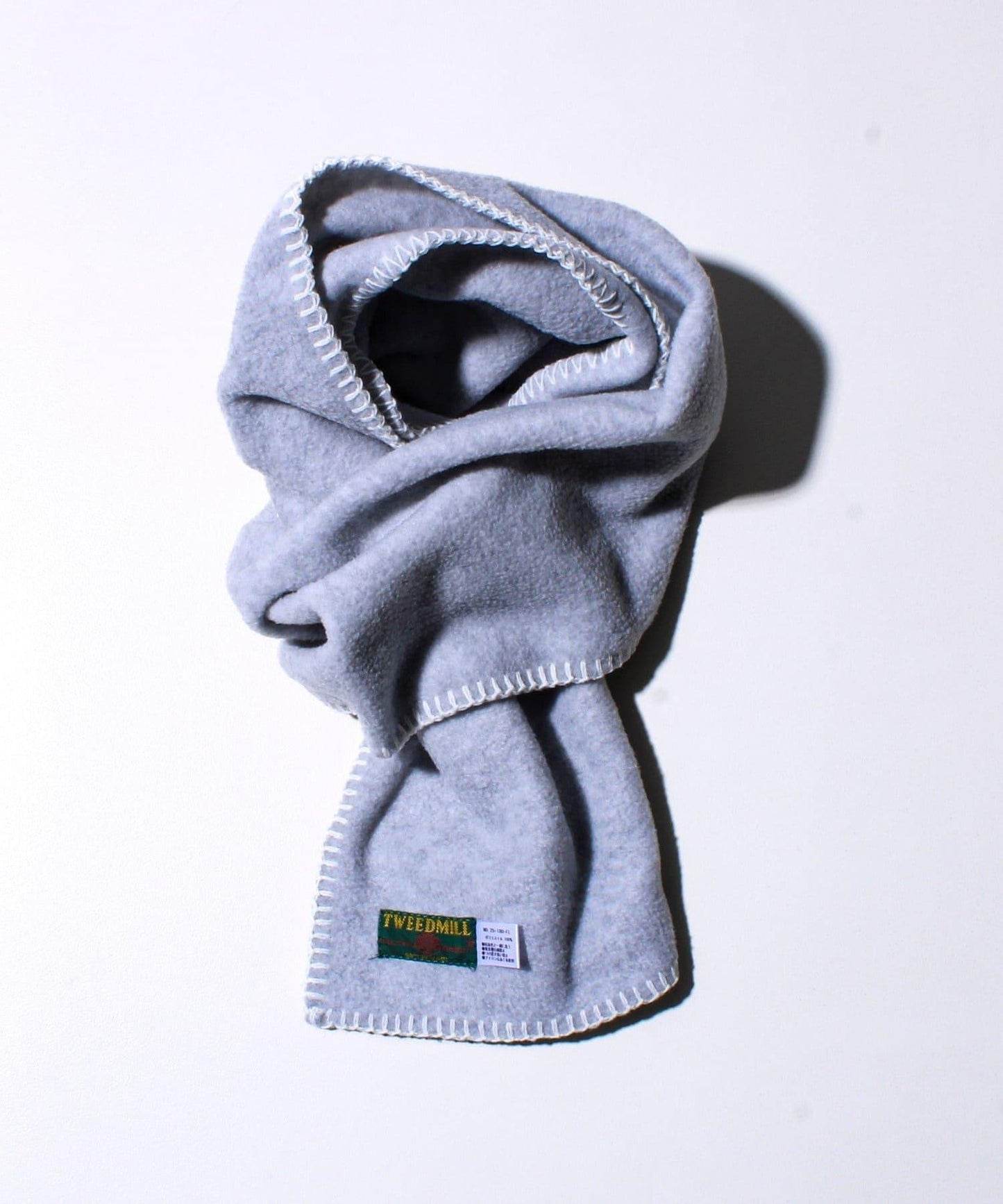 【GLOSTER聯名】【TWEEDMILL】毯縫拼接羊羔絨圍巾