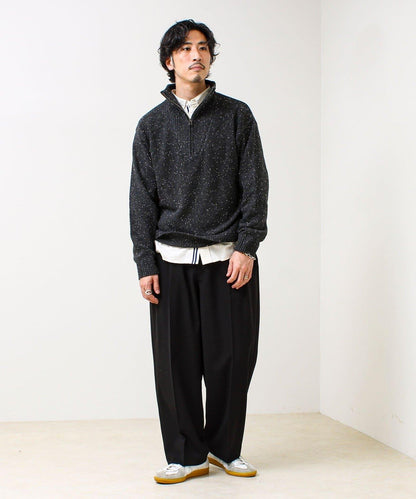 【冬季成人疊穿】彩點半拉鍊套頭衫