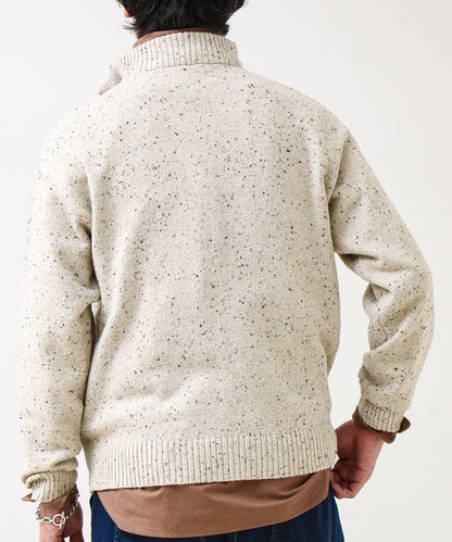 【冬季成人疊穿】彩點半拉鍊套頭衫