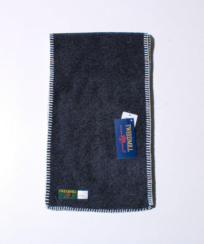 【GLOSTER聯名】【TWEEDMILL】毯縫拼接羊羔絨圍巾