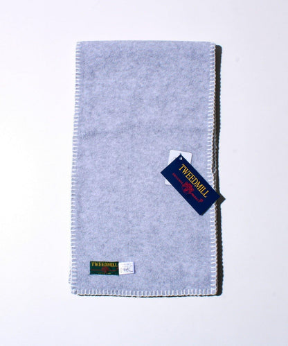 【GLOSTER聯名】【TWEEDMILL】毯縫拼接羊羔絨圍巾