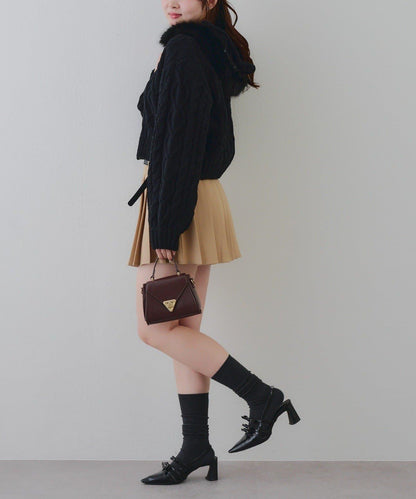 棉花糖觸感麻花絨連帽外套