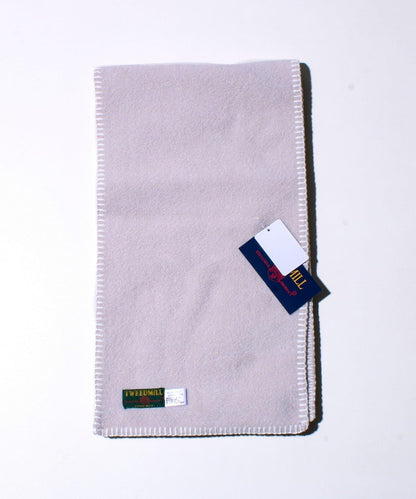 【GLOSTER聯名】【TWEEDMILL】毯縫拼接羊羔絨圍巾