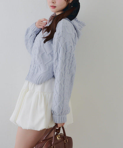 棉花糖觸感麻花絨連帽外套