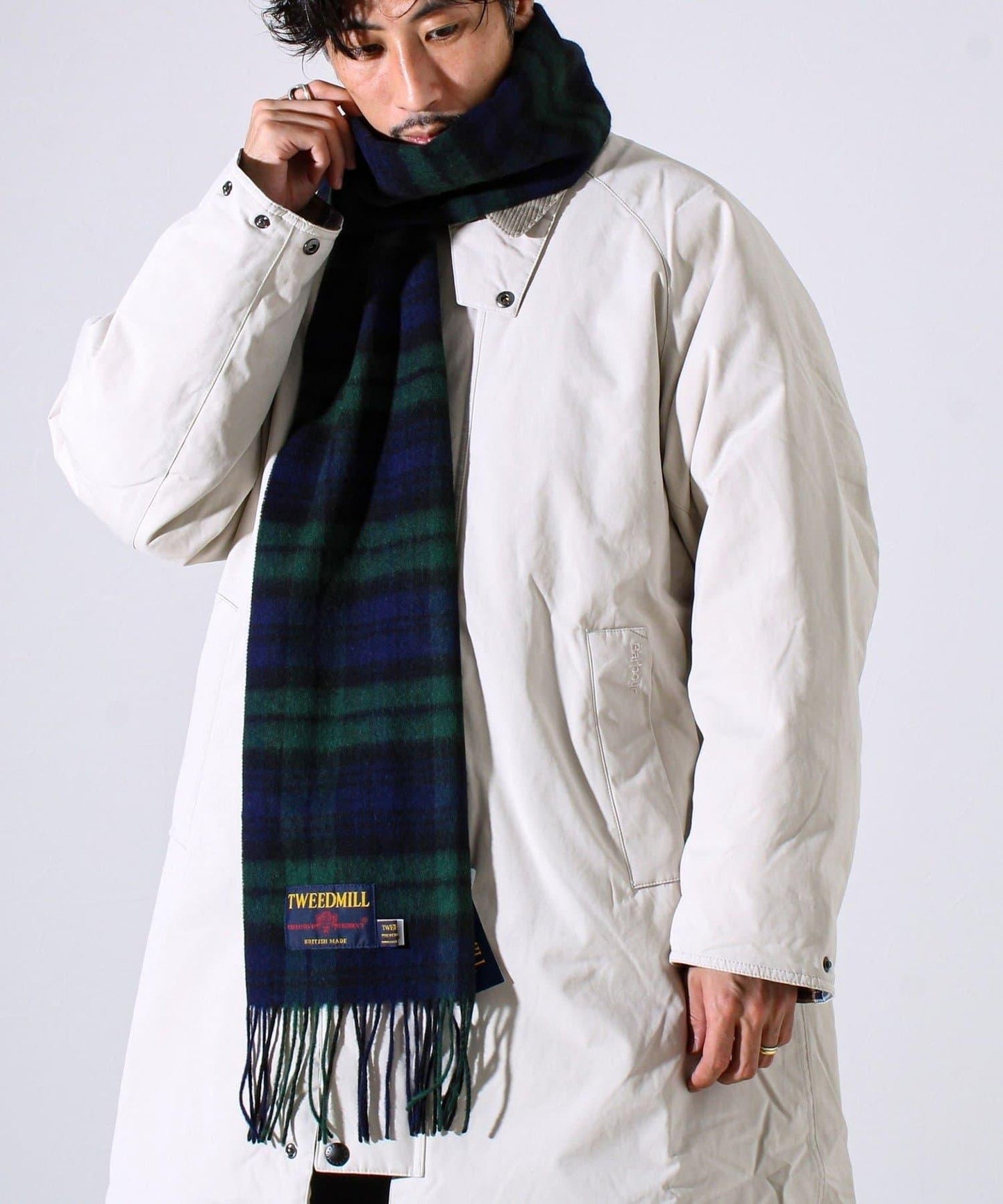 【TWEED MILL】羊毛格紋圍巾25