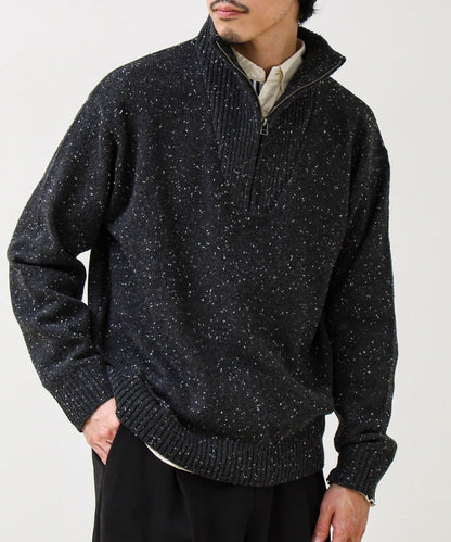 【冬季成人疊穿】彩點半拉鍊套頭衫