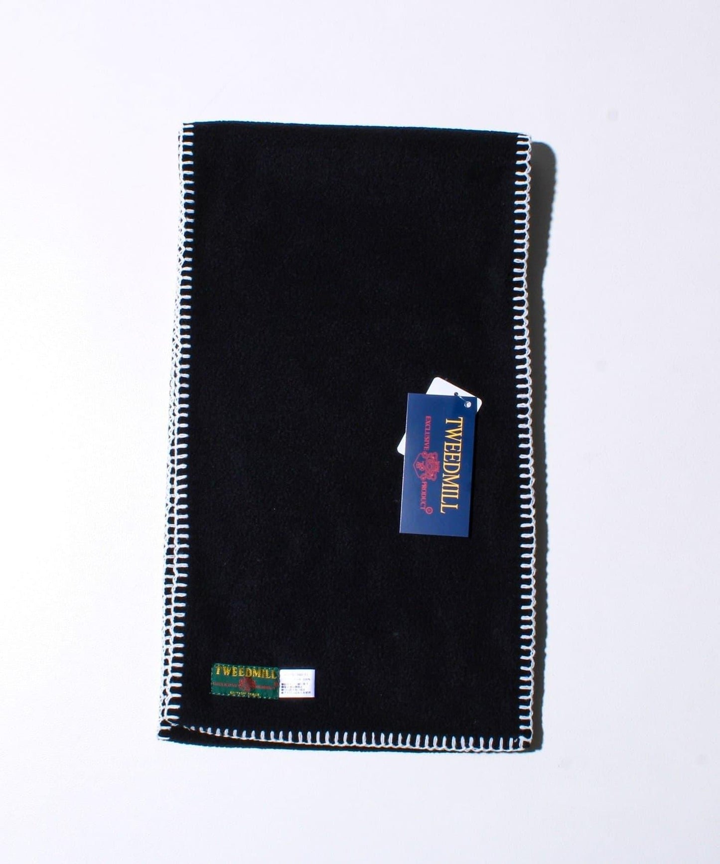 【GLOSTER聯名】【TWEEDMILL】毯縫拼接羊羔絨圍巾