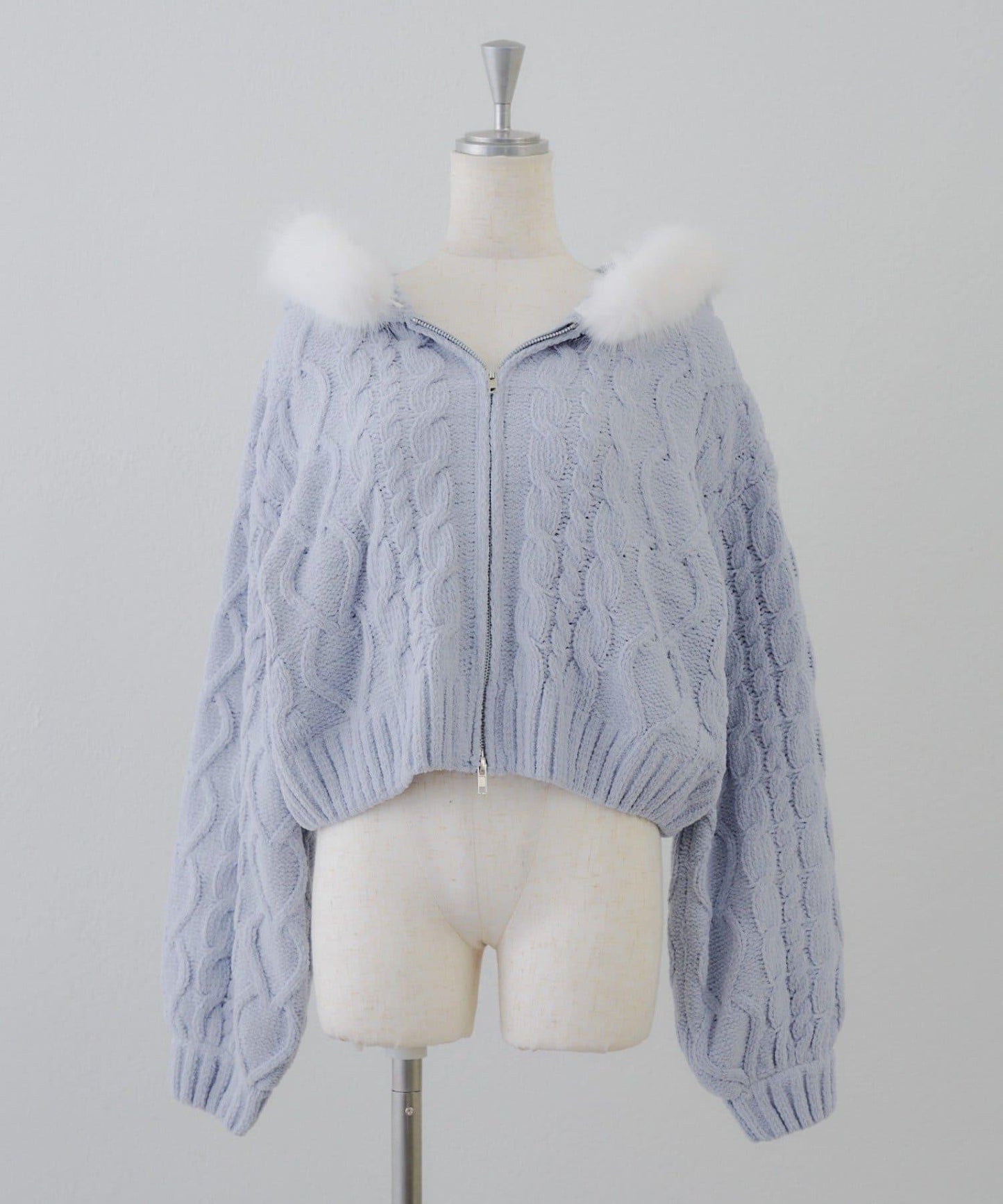 棉花糖觸感麻花絨連帽外套