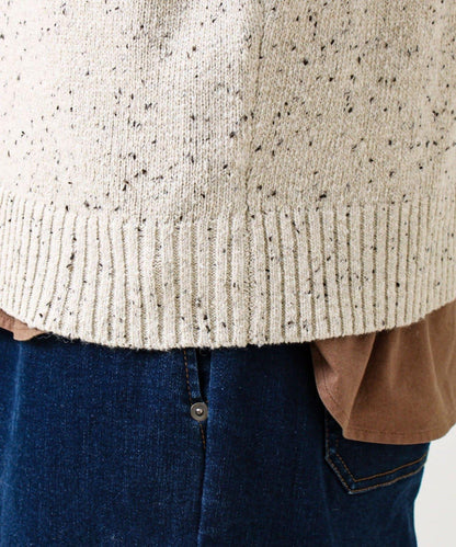 【冬季成人疊穿】彩點半拉鍊套頭衫