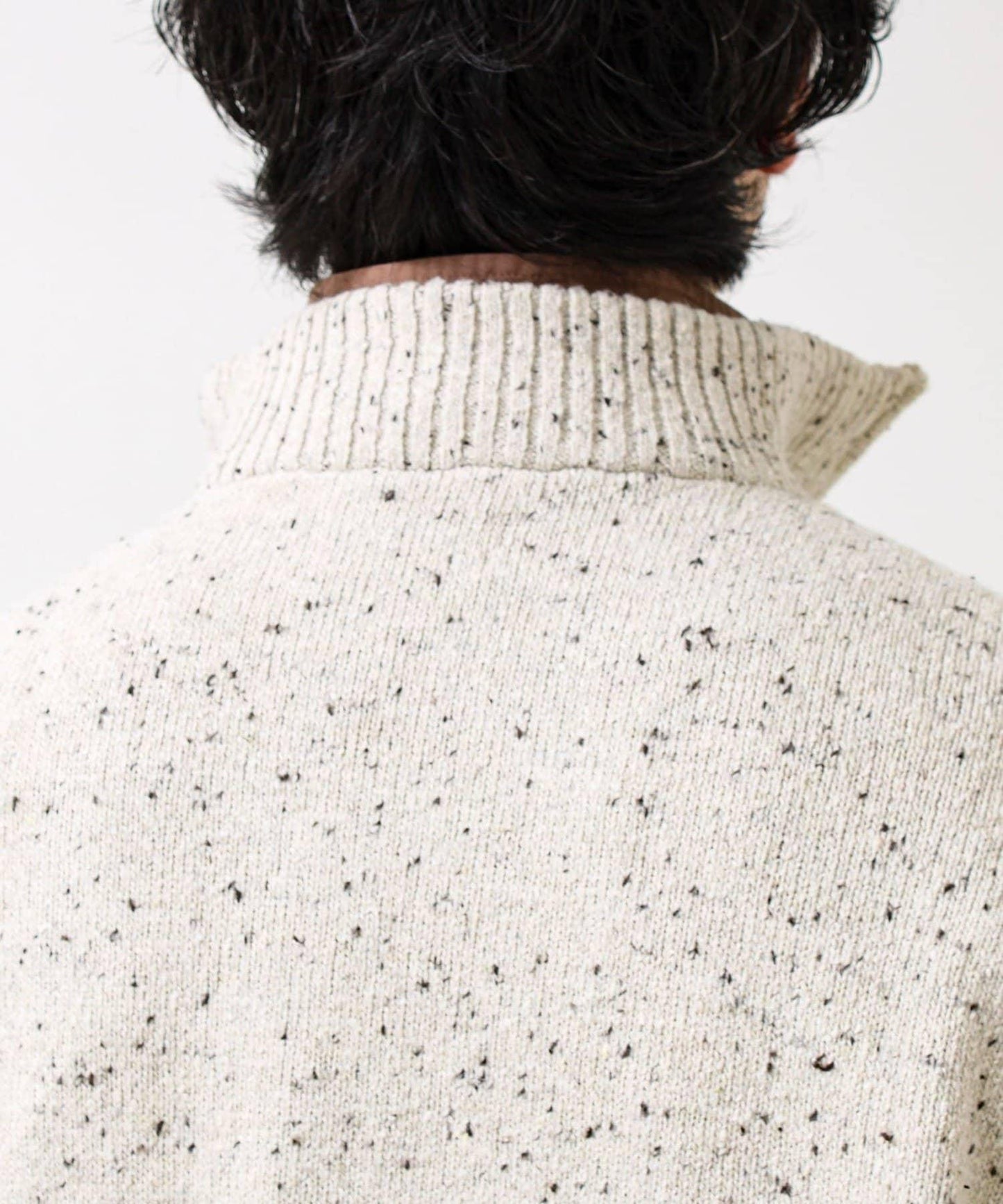 【冬季成人疊穿】彩點半拉鍊套頭衫