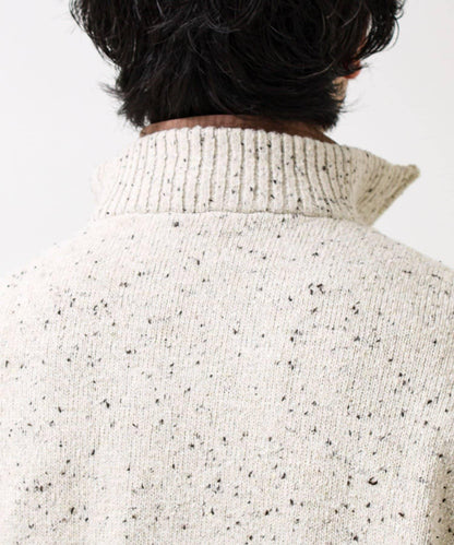 【冬季成人疊穿】彩點半拉鍊套頭衫