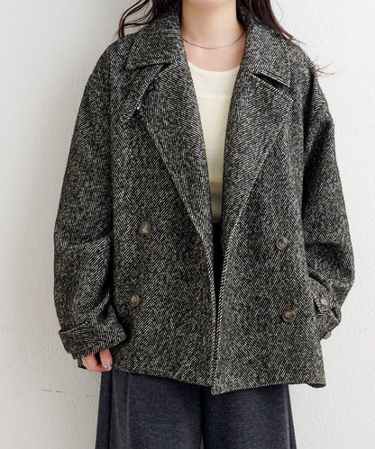 B 繭型西裝領大衣