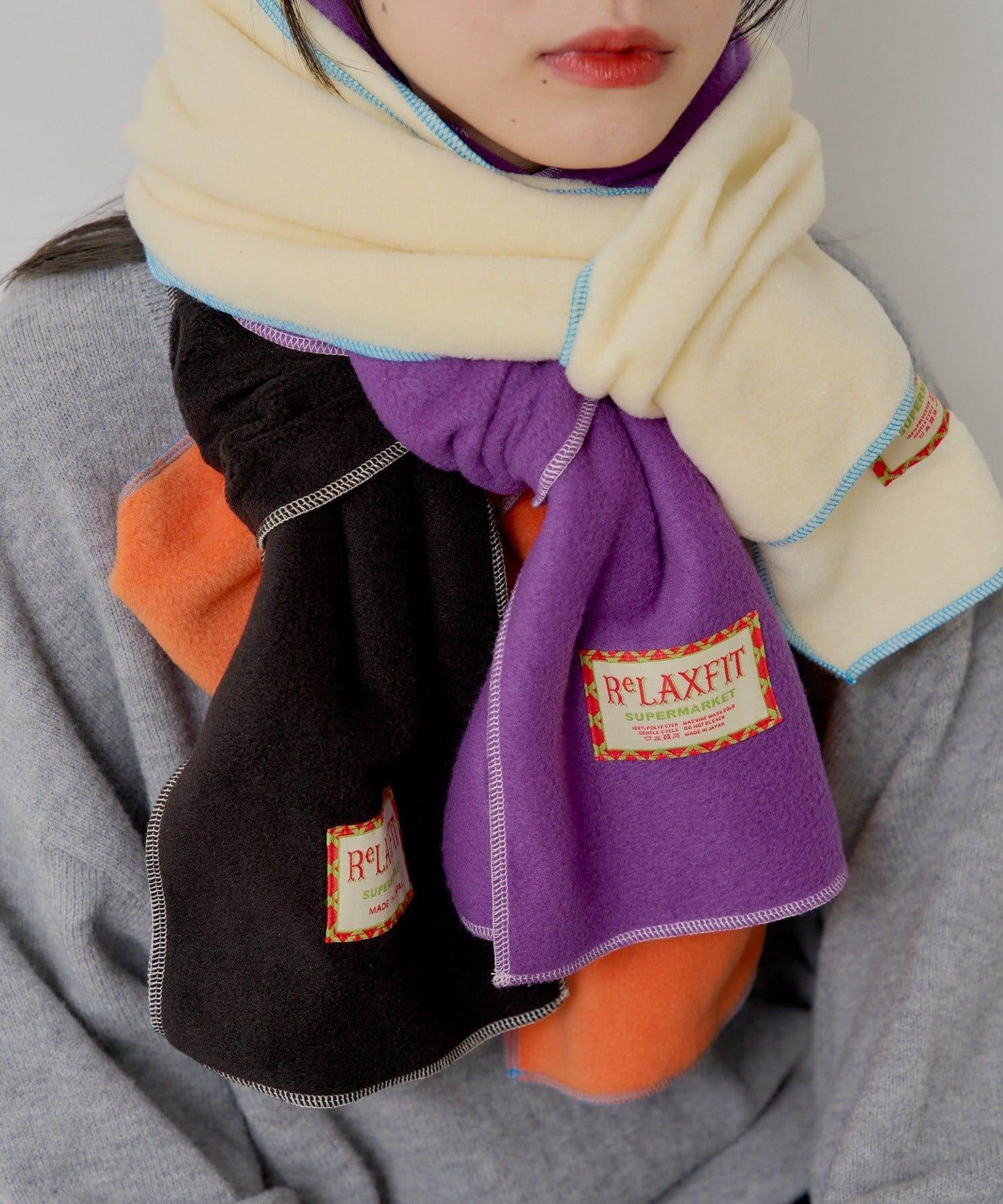 【SUPERMARKET】抓絨圍巾“ミネアポリス”