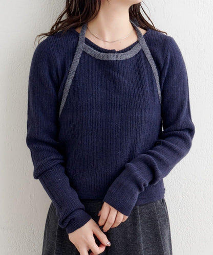 【2WAY】B 吊帶背心套裝開衫