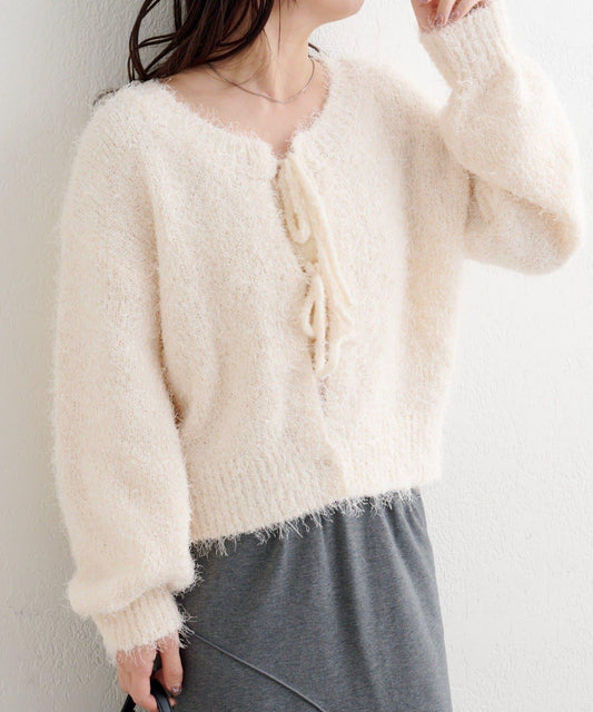 【前後兩穿】B 長毛針織開衫