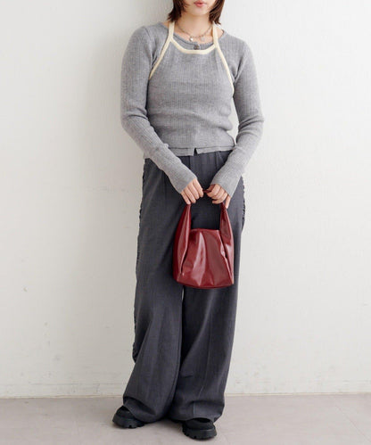 【2WAY】B 吊帶背心套裝開衫