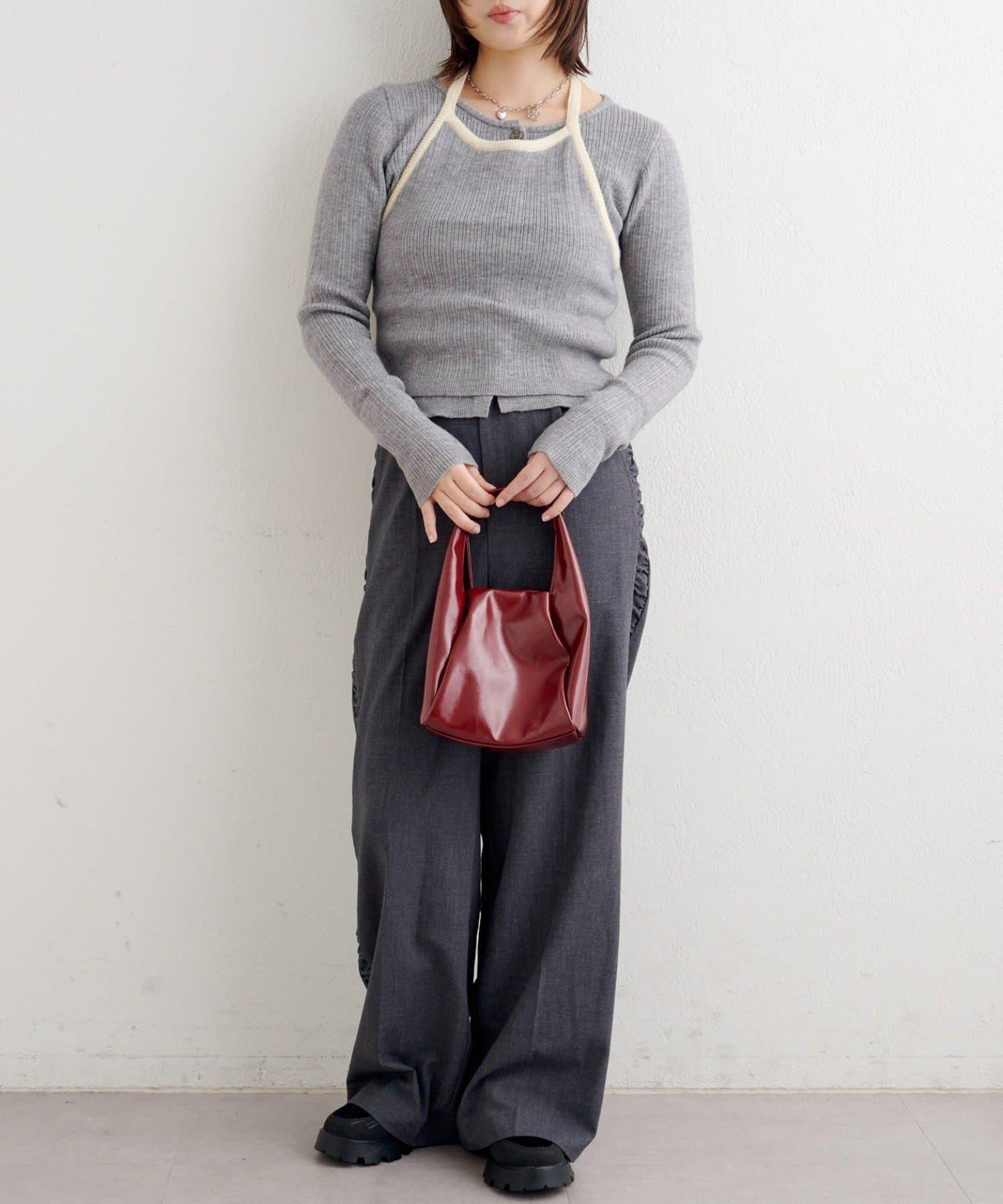 【2WAY】B 吊帶背心套裝開衫