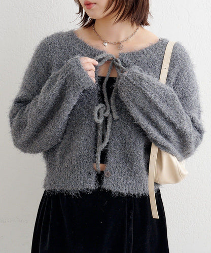 【前後兩穿】B 長毛針織開衫