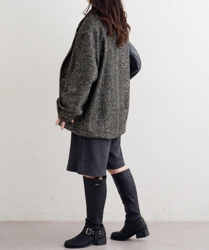 B 繭型西裝領大衣