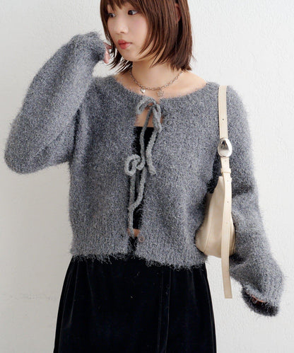 【前後兩穿】B 長毛針織開衫