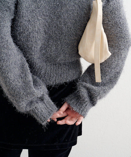 【前後兩穿】B 長毛針織開衫