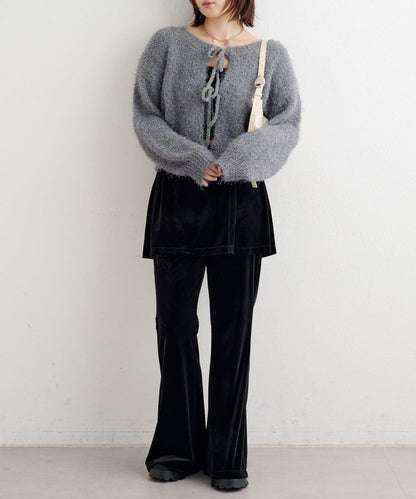 【前後兩穿】B 長毛針織開衫