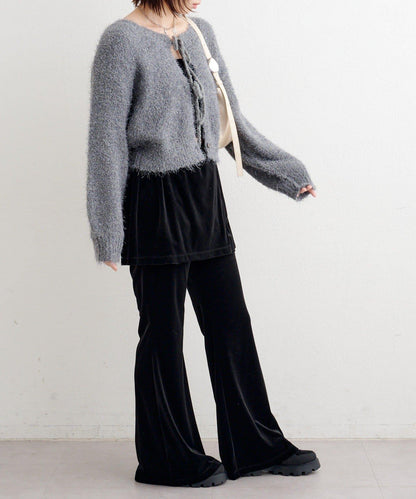 【前後兩穿】B 長毛針織開衫