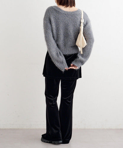 【前後兩穿】B 長毛針織開衫