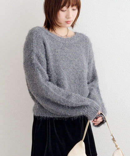 【前後兩穿】B 長毛針織開衫