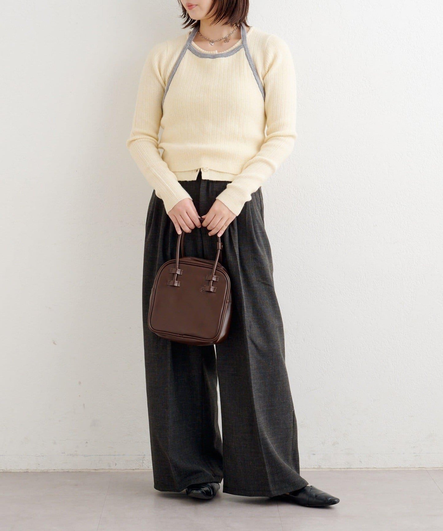 【2WAY】B 吊帶背心套裝開衫