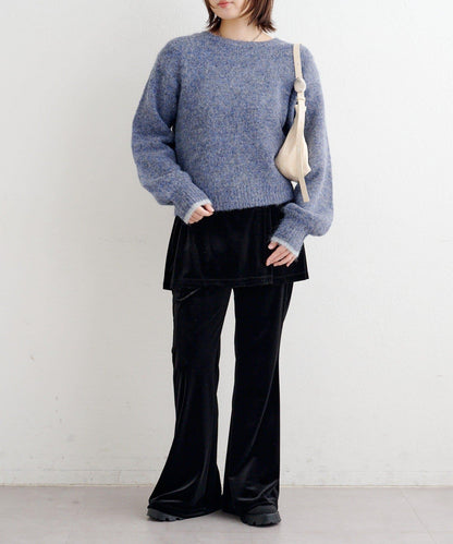 B繫帶針織套頭衫