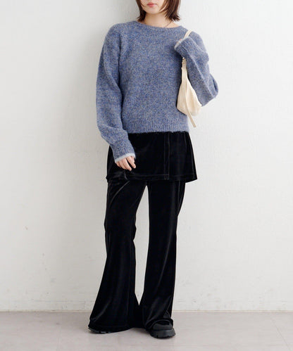 B繫帶針織套頭衫