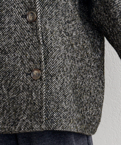 B 繭型西裝領大衣