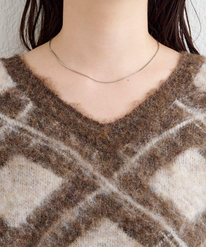 B 菱格針織套頭衫